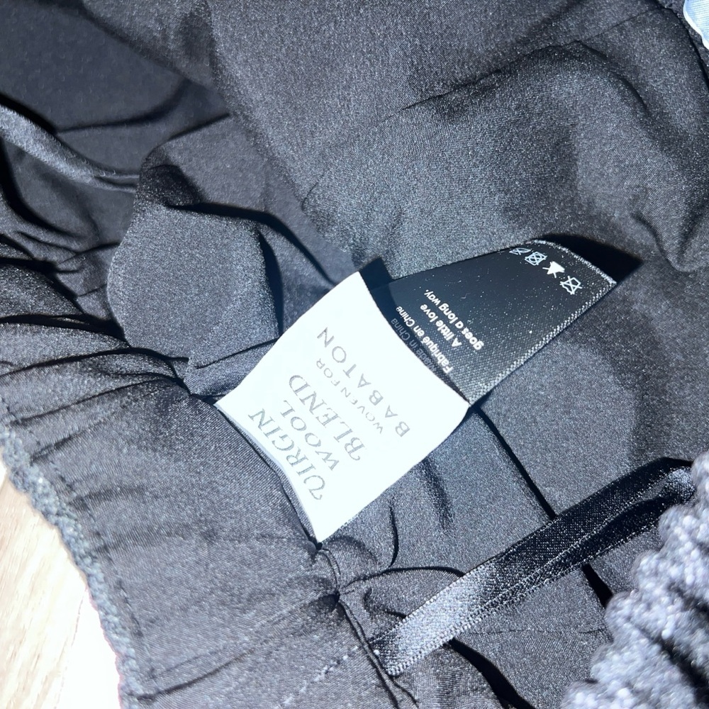 Aritzia Babaton Black Wool Blend Straight Leg Trousers Small Mid Rise Work Pants - Picture 7 of 12